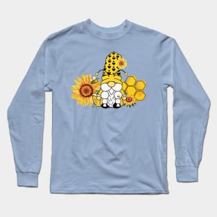 Honeybee Sunflower Gnomie Long Sleeve T-Shirt